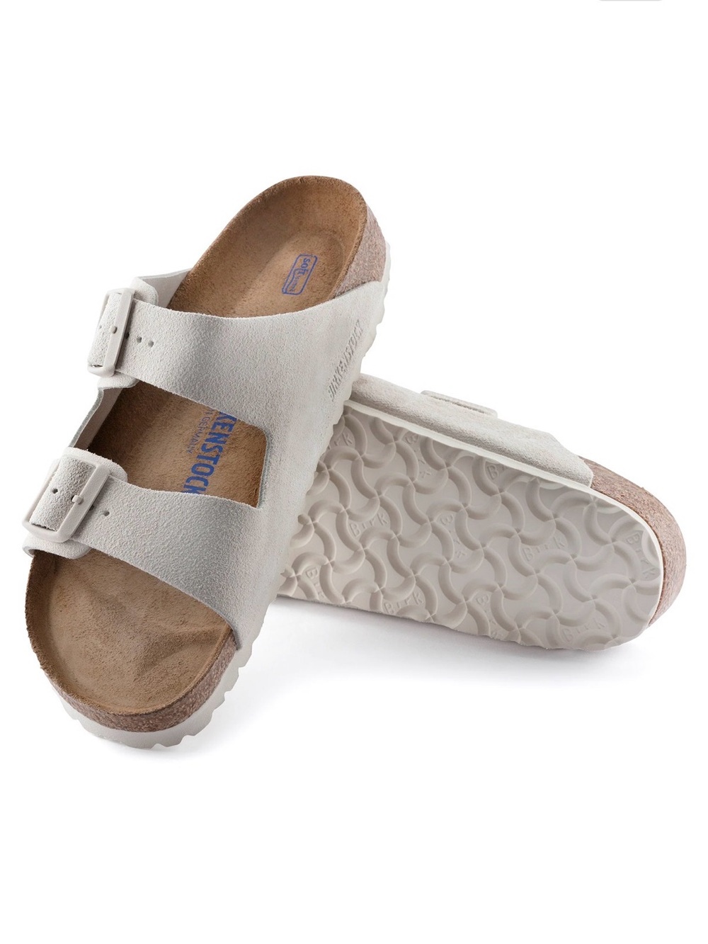 Birkenstock Arizona Suede Antique White. New size 41 W10 M8